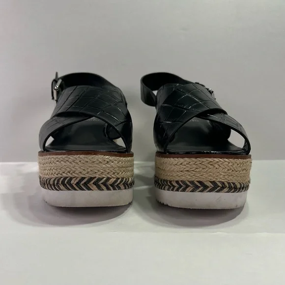 Vince Camuto Marietten Embossed Espadrille Platform Sandals - black croc, 8.5 - Picture 5 of 12